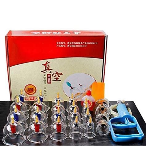 LRK ACUPRESSURE 24 Pcs Hijama acupuncture Massage Cans Cups Vacuum ...