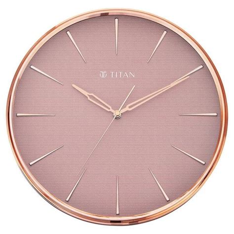 Buy Online Titan Contemporary Rustic Pink Wall Clock in a Glossy Finish ...