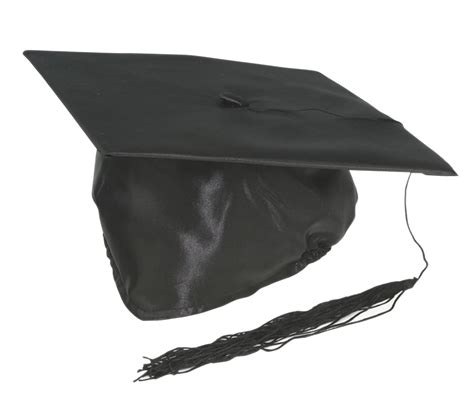 Jacobson Hat Company Men's Satin Graduation Hat with Tassel, Black ...