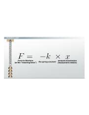 Force of a Spring Equation.jpg - HOOKE'S LAW I = -KX X Force in Newtons amount of extension or ...