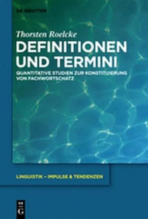 Buy Definitionen Und Termini: Quantitative Studien Zur Konstituierung ...