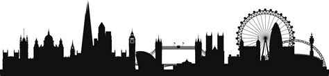 London Skyline Silhouette Template