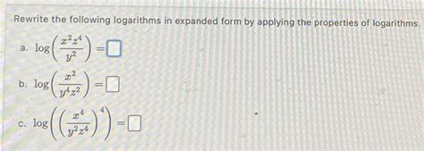 Writing Logarithms in Expanded Form 的图像结果