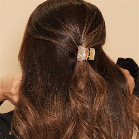 Heidi Flecked Rectangle Claw Clip (Mini) | Small Claw Clips for Hair ...