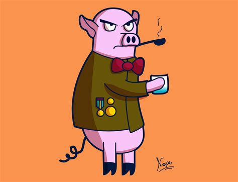 Napoleon the pig from Animal Farm by nopemanuel on DeviantArt