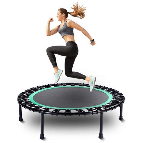 Rebounder Trampoline for Adults,40 inch Mini Trampoline, Bungee Rebounder Exercise Trampoline ...