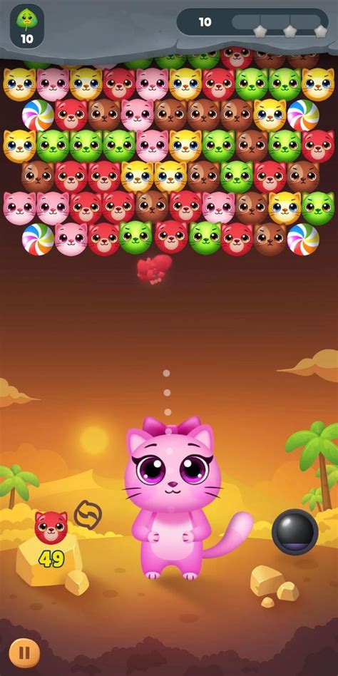 Bubble Shooter Cat - Free Pink Cat Game 2019 android iOS apk download ...