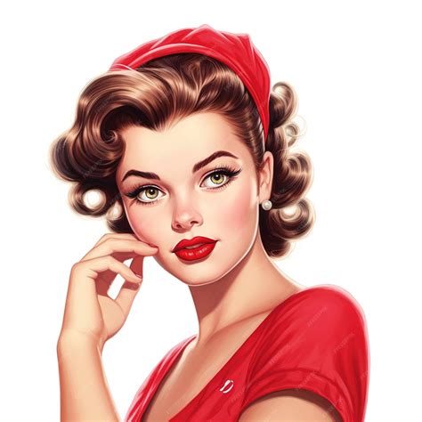 Style retro pin up girl illustration | Premium AI-generated image