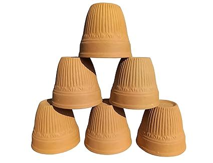 Buy The Home Care Ceramic Mitti Kullad/Kullar/Kulhad Tea Cups/Kulhad ...