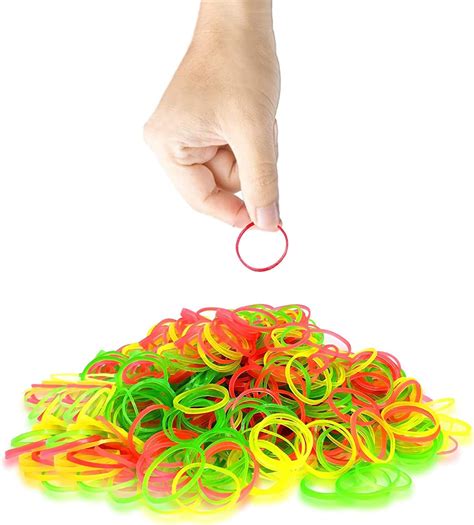 GLUN® Elastic Bands 2 Inches Fluorescent Color Rubber Band for School ...