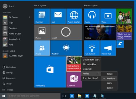 Image result for Start Menu for Windows 10