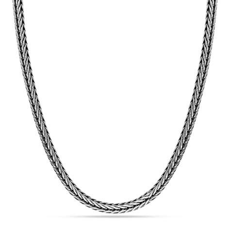 LeCalla - Buy 925 Sterling Silver Italian Design Antique Foxtail Chain ...