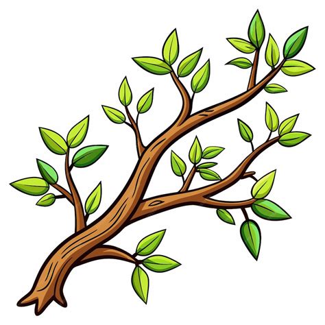 Drawing of tree branches cartoon vector in white background | Premium ...