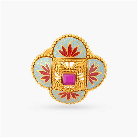 Blooming Enamel Ring