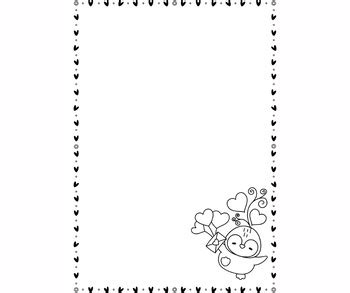 Valentine's Day Writing Paper, Lined and Unlined | Printable by HappyHatty