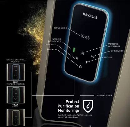 HAVELLS Digitouch Alkaline 6 L RO + UV + UF + TDS Water Purifier 8 Sta ...
