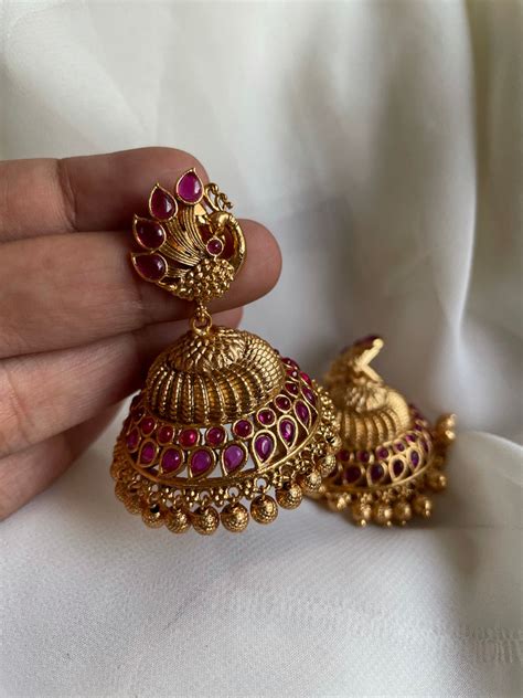 Peacock bridal kemp Jhumkas – House of Jhumkas