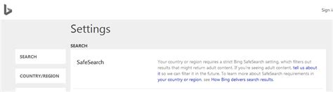 Bing Search Settings 的图像结果
