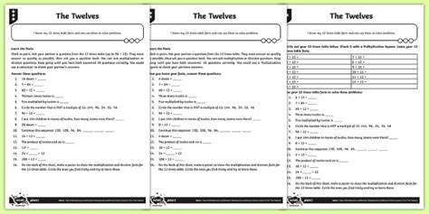 The 12 Times Table Worksheet / Worksheets