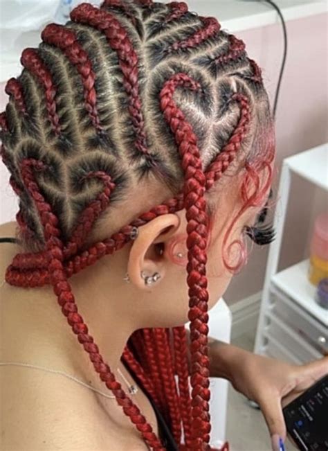 Image result for Heart Box Braids Tutorial