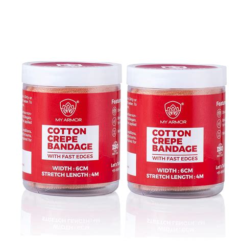 Buy MY ARMOR Premium Cotton Crepe Bandage - Roll Sports Wrist Wrap ...