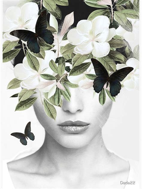 "Woman With Flowers and Butterflies 3" Art Board Print for Sale by Dada22 | Redbubble