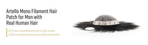 Artello® MONOFILAMENT Smart Hair Patch for Men, Soft Hair Wig in 100% ...