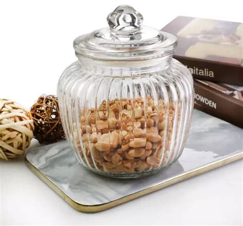 AZTEC Cookie Jar 2 Large Glass Jar With Glass Lid Cookie Jars for ...