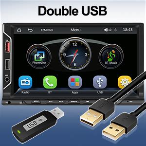 UNITOPSCI Wireless Double Din Car Stereo with CarPlay Android Auto ...