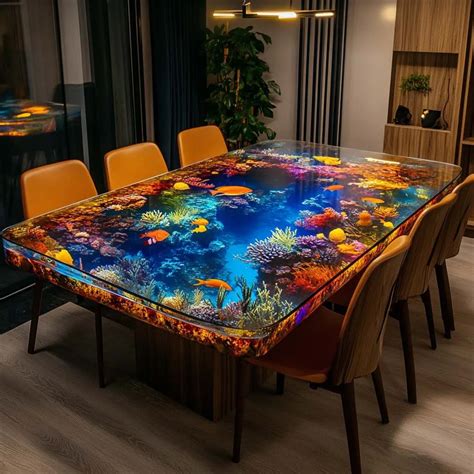 Epoxy Scenic Dining Tables: A Fusion of Art and Functionality
