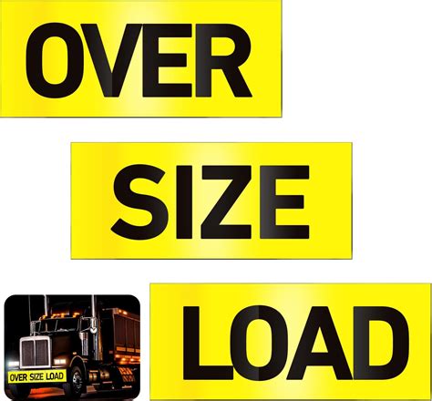 Amazon.com: Copkim 3 Pcs Oversize Load Signs for Trucks 12 x 60 Inch ...