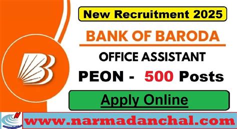 Bank Of Baroda Peon Bharti 2025 : बैंक ऑफ बड़ौदा में निकली 10वीं पास ...