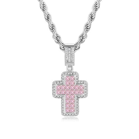 Aesthetic Pink Cross Pendant | Salty – Salty Accessories
