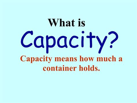 Image result for Capacity Short Form