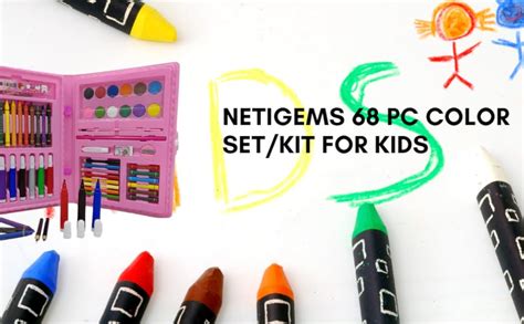 NETIGEMS 68 Pc Color Set/Kit for Kids | All in 1 Colors Box for Boys ...