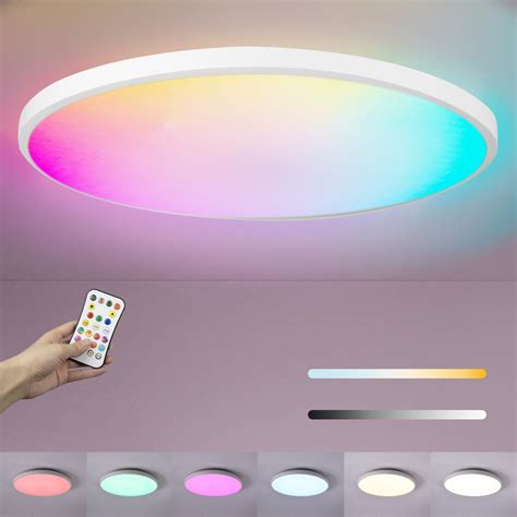 GOHIVTY RGB LED Ceiling Light - with Bluetooth Speaker and Remote ...
