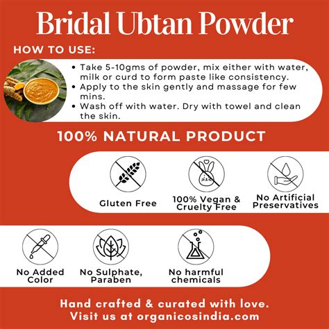 Bridal Ubtan Powder 250 Gms – Organicos India Store