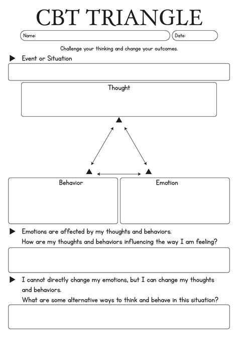 18 Anxiety CBT Worksheets - Free PDF at worksheeto.com