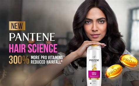 Pantene Hair Science Hairfall Control Shampoo with Pro-V+ Vitamin B ...