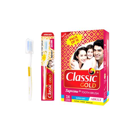 Plus Toothbrush For Adults With Premium Medium Dupont Tynex Bristles A ...