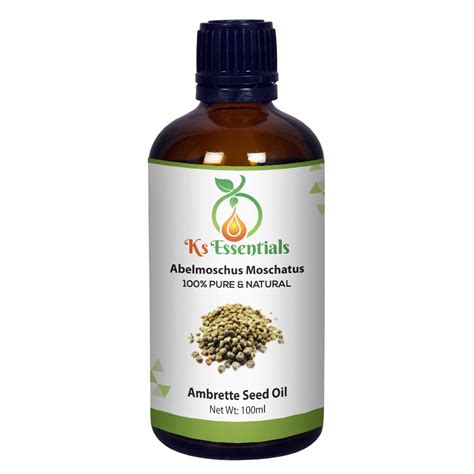 Ks Essentials Ambrette Seed Essential Oil (Abelmoschus Moschatus) 100% ...