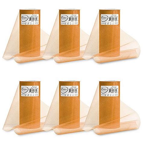 Expo International Pack of 6 Shiny 6" Tulle Spool of 25 Yards TL2402CRL ...