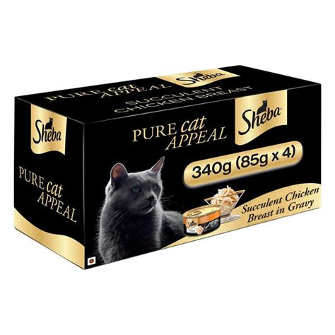 Sheba Succulent Chicken Breast In Gravy Cat 85g Tin - Pack Of 24 ...