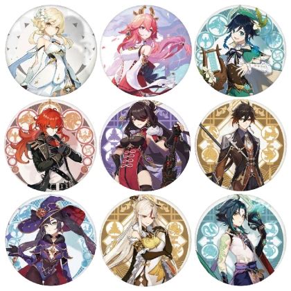 Genshin Impact Значка - Различни Варианти