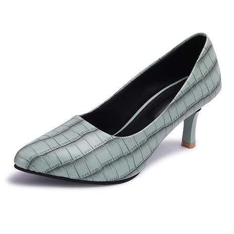 FURIOZZ Women Pump Stiletto Heel 8170-Olivee-36 : Amazon.in: Fashion