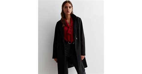 Black Lined Formal Longline Coat | New Look