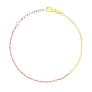 GIVA 925 Silver Rose Gold And Golden Elegance Anklet | Gifts for Women ...