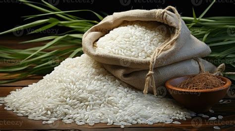 White rice In sack AI Generated 30354034 Stock Photo at Vecteezy