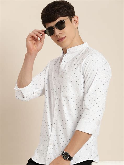 encore by INVICTUS Men Micro Ditsy Floral Printed Casual Shirt - Price ...