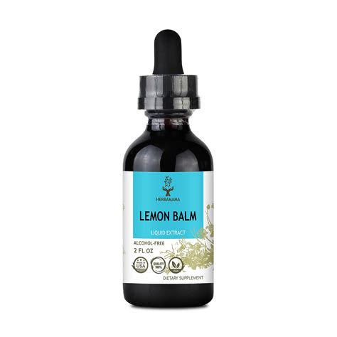 Buy HERBAMAMA Lemon Balm Liquid Extract - 2 fl. Oz Bottle - Organic ...